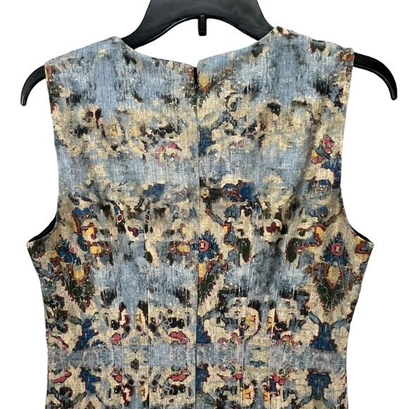 Kobi Halperin Sheath Dress 4 Blue Multi Fresco Sienna Contemporary Career Modern - Picture 6 of 15